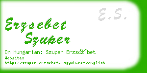 erzsebet szuper business card